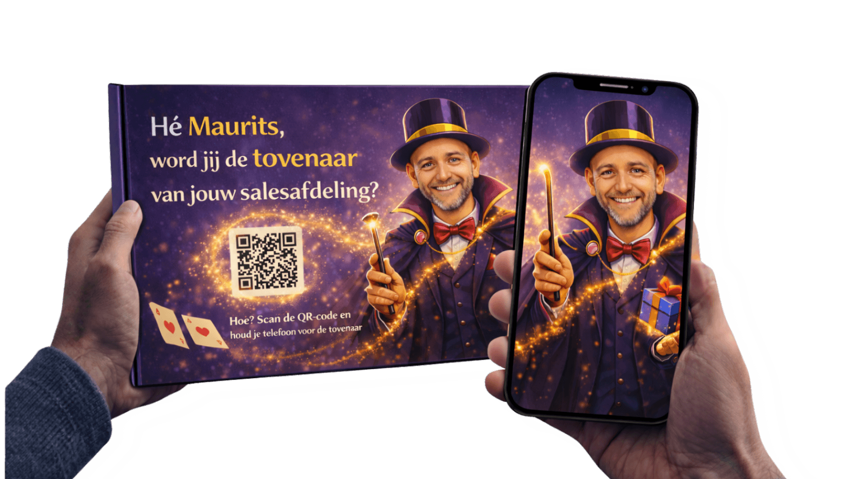 Direct mail with QR code and smartphone: personalised wizard experience in AR